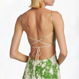 Silvia Tcherassi Shannon Green Cyprus printed Cotton Dress Sz L New with…